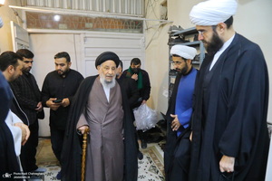 عزاداری شهادت حضرت فاطمه (س) در بیت آیت الله دوستی زنجانی‎