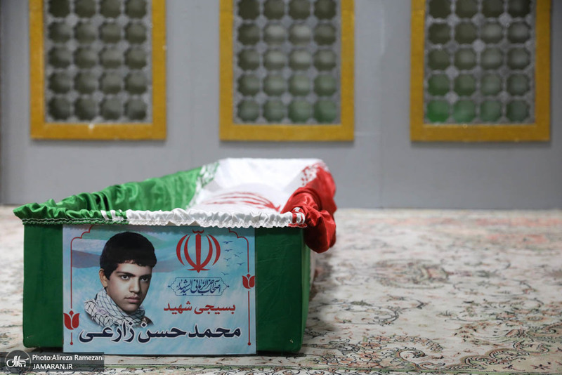 مراسم وداع با پیکر مطهر شهید محمد حسن زارعی