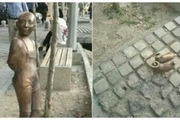 سرقت مجسمه کودکی که بالای میدان ونک نصب شده بود!