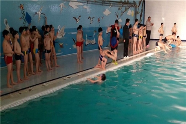 جشنواره شنای نونهالان در قزوین برگزار شد