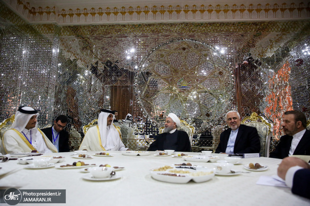 خشم رسانه‌های اماراتی و سعودی از دیدار «شیخ تمیم» و «روحانی»