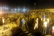18 کشته و مجروح در برخورد تانکر حامل سوخت با اتوبوس در سنندج  اعلام 3 روز عزای‌عمومی در استان +تصاویر