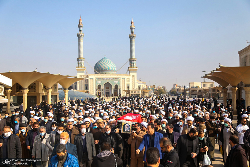 مراسم تشییع آیت الله مجتهد شبستری(ره) در قم