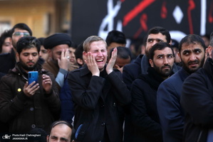 دسته عزاداری روز شهادت حضرت زهرا(س) با حضور آیت الله العظمی وحید خراسانی