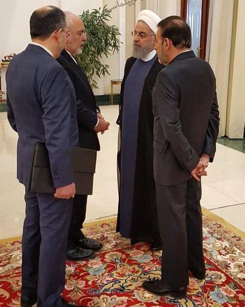 گفت و گوی روحانی و ظریف پیش از آغاز نشست سران ایران، روسیه و ترکیه