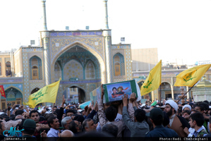 مراسم تشییع 5 شهید مدافع حرم حضرت زینب(س) در قم‎