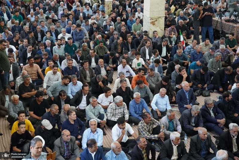 مراسم سی و هفتمین سالگرد بزرگداشت امام خمینی (س) در روستای خیارج استان قزوين