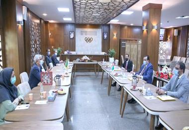 نشست مشترک مسئولین ورزش کشور افغانستان با رئیس و مدیران آکادمی ملی المپیک
