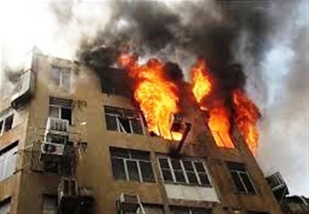 آتش سوزی مجنمع رفاهی بانک مرکزی در نوشهر یک کشته داد