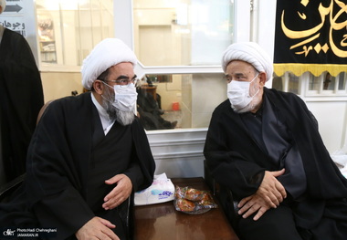 مراسم عزاداری شهادت امام حسن مجتبی(ع) در بیت آیت الله العظمی فاضل لنکرانی(ره)