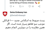 توضیح سفارت سوئیس درباره پیامی که مخاطبان ایرانی به آن اعتراض کردند