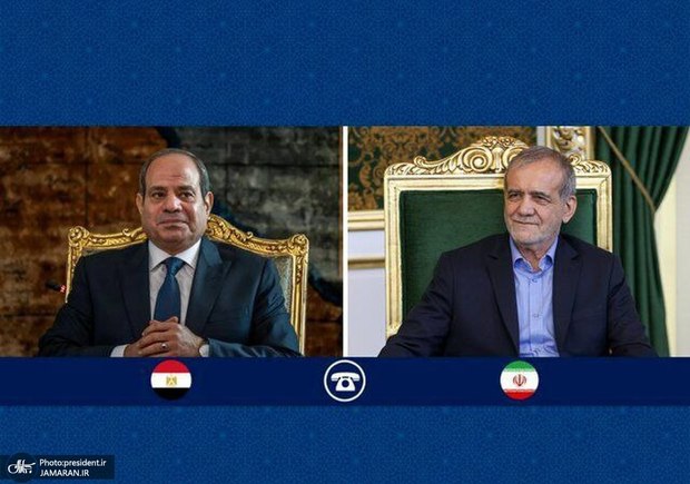گفت‌وگوی تلفنی سران ایران و مصر/ پزشکیان: امریکا و رژیم صهیونیستی به دنبال تجزیه کشورهای بزرگ اسلامی هستند/ از هر ابتکاری برای تقویت وحدت و انسجام در منطقه استقبال می کنیم/ السیسی: مصر با جنگ و بی ثباتی و ناامنی در منطقه مخالف است