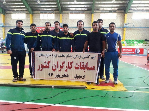 قهرمانی خوزستان در رقابت های کشتی فرنگی کارگری کشور