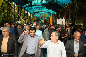 تجمع اعتراضی دانشجویان در دانشگاه تهران به جنایات رژیم صهیونیستی