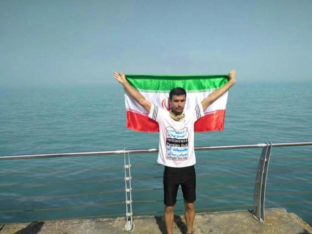 دونده مسیر خزر تا خلیج فارس به بوشهر رسید