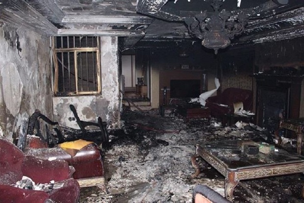 آتش سوزی در یک واحد مسکونی در مهاباد مهار شد