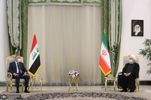 نشست خصوصی رییس جمهوری اسلامی ایران و نخست وزیر عراق