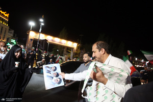 پنجاه و پنجمین شب اجتماع پر شور مردم در میدان تجریش