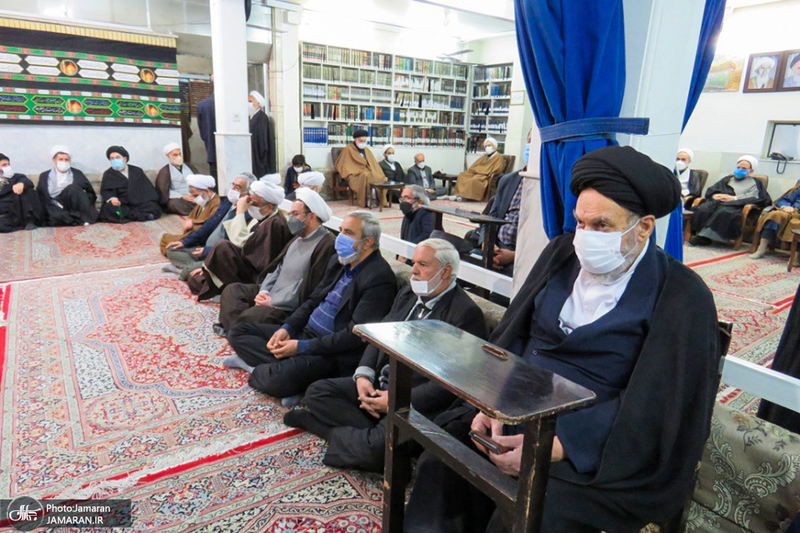 مراسم عزاداری و سوگواری ایام فاطمیه در دفتر آیت الله العظمی صانعی (ره)