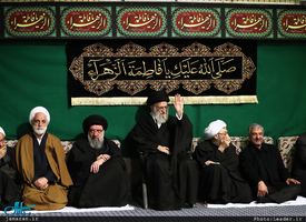 آخرین شب مراسم عزاداری حضرت فاطمه‌زهرا(س) در حسینیه امام خمینی 