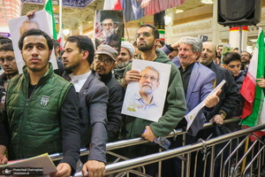 مراسم استقبال و وداع با پیکر مطهر شهید علی لاریجانی در قم