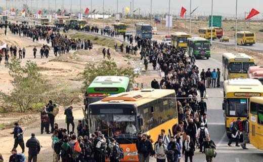 خدمات دهی 220 دستگاه اتوبوس از آذربایجان غربی به زائرین اربعین حسینی