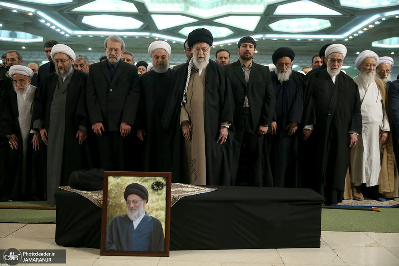 مراسم تشییع و اقامه نماز بر پیکر مرحوم آیت الله هاشمی‌شاهرودی