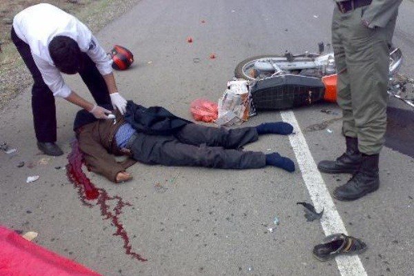 مرگ سه موتور سوار در نوشهر