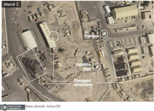 گزارش نیویورک‌تایمز از آسیب زیرساخت‌های نظامی آمریکا پس از حملات ایران + تصاویر