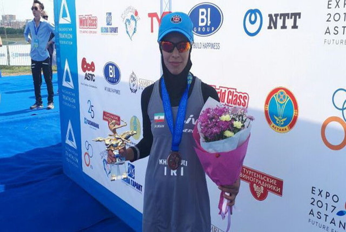 مدال برنز بانوی ایرانی در رقابت های سه گانه قهرمانی آسیا