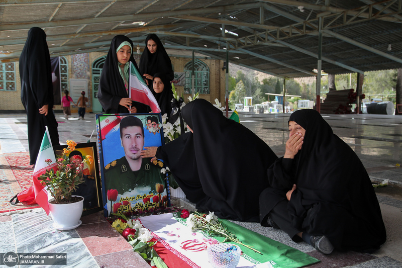 مراسم هفتمین روز شهادت سرلشگر پاسدار شهید مجید خادمی در روستای امیر حاجیلو - فسا