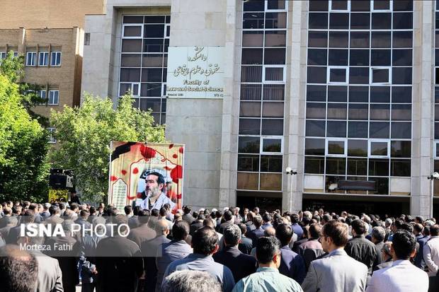 پیکر جانبار هشت سال دفاع مقدس در دانشگاه تبریز تشییع شد