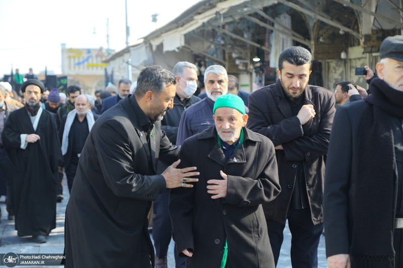 مراسم عزاداری خادمان حرم حضرت معصومه (س) در روز شهادت امام موسی کاظم (ع)‎