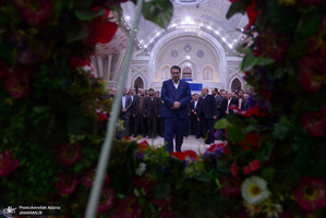 تجدید میثاق وزیر و مدیران وزارت صنعت، معدن و تجارت با آرمان های امام(س)