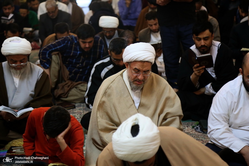 مراسم معنوی اعتکاف در مسجد امام حسن عسکری(ع) قم