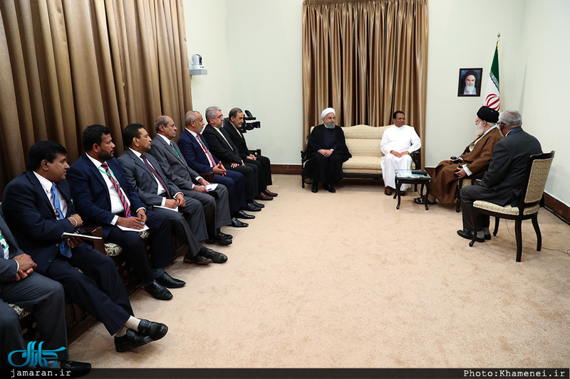 دیدار رئیس جمهوری سریلانکا با رهبر معظم انقلاب