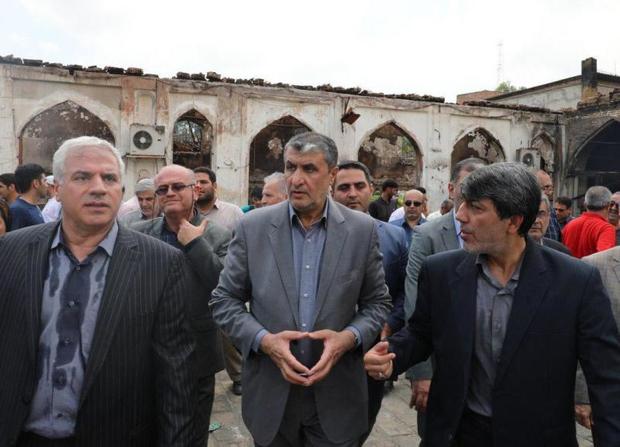 مسجد تاریخی سوخته شهر ساری مرمت می شود