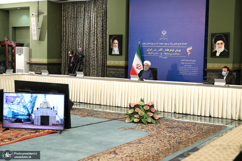 بهره برداری از چندین طرح بزرگ صنعت آب و برق از سوی رییس‌جمهوری