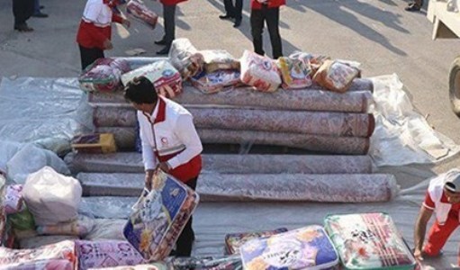 هشت هزار و 750تخته پتو  از هلال احمر قزوین به مناطق زلزله زده ارسال شد