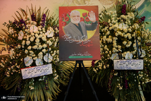 مراسم هفتمین روز شهادت سرلشگر پاسدار شهید مجید خادمی در روستای امیر حاجیلو - فسا