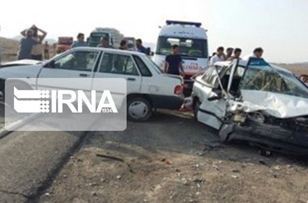 چهار دانش‌آموز در تصادف زنجیره‌ای در کمربندی شیراز مجروح شدند