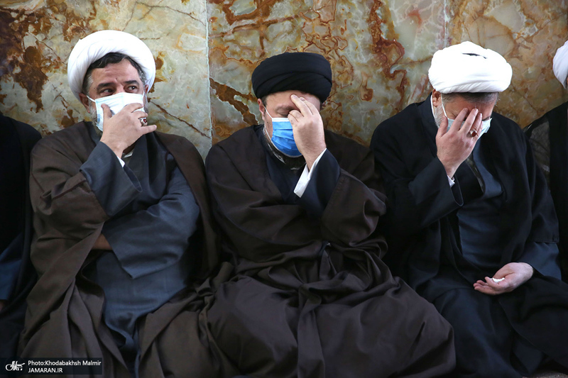 مراسم تشییع و خاکسپاری آیت الله جلالی خمینی(ره) در حرم امام خمینی(س)