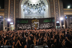 مراسم عزاداری شهادت امام جعفر صادق (ع) در مسجد اعظم قم