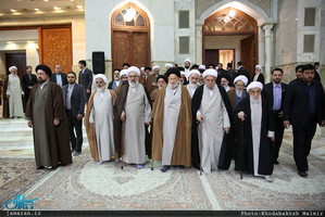 حاشیه تجدید میثاق هیأت رئیسه و اعضای مجلس خبرگان رهبری با آرمان های امام خمینی (س)