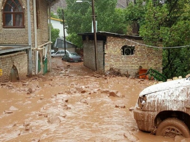 سیلاب چهار واحد مسکونی در شهر زیراب را تخریب کرد