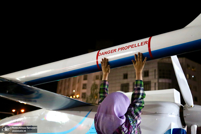 نصب و استقرار پهباد مهاجر 6 در سه راه قیطریه