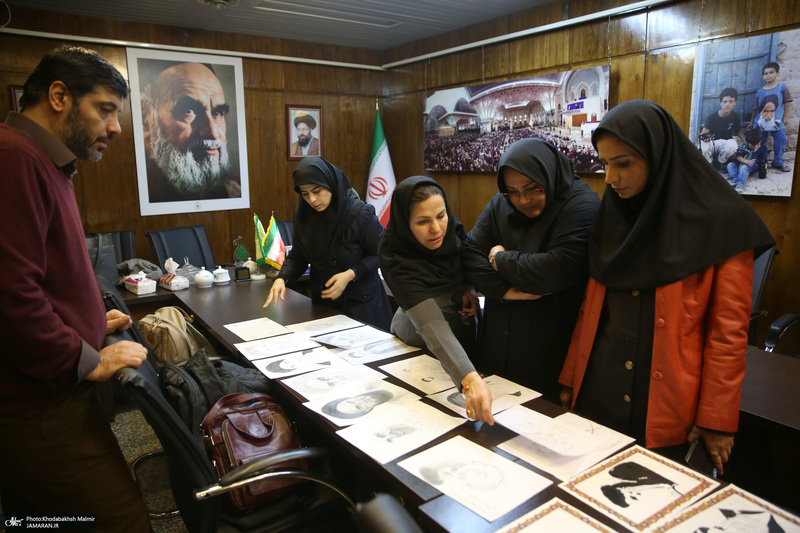 ورکشاپ هنر ی دانش آموزان هنرستان یادگار امام در حسینیه جماران