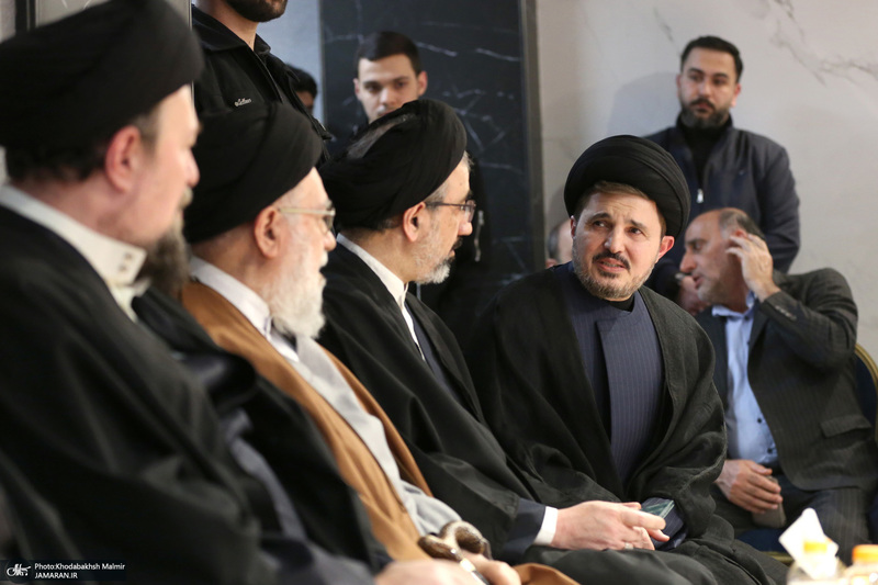 حضور سید حسن خمینی در منزل آیت الله امام جمارانی