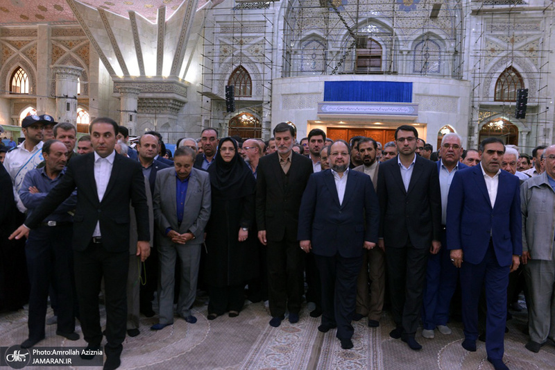 تجدید میثاق وزیر و کارکنان وزارت تعاون، کار و رفاه اجتماعی با آرمان حضرت امام(س)