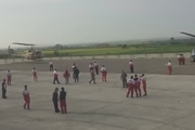 پرواز بالگردهای هوانیروز سپاه و ارتش از پایگاه امداد هوایی جمعیت هلال احمر گلستان